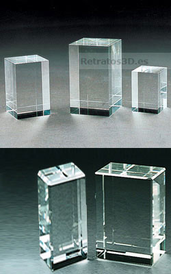 Prismas de cristal para foto 3D